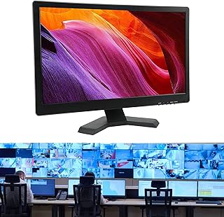 Monitor de Computador de 21,5 Polegadas 1920 X 1080 Tela LED Colorida HD Monitor de Laptop Com Multimídia VGA AV BNC Interface USB DC Com Alto-falante Monitor de Computador (Plugue dos EUA)