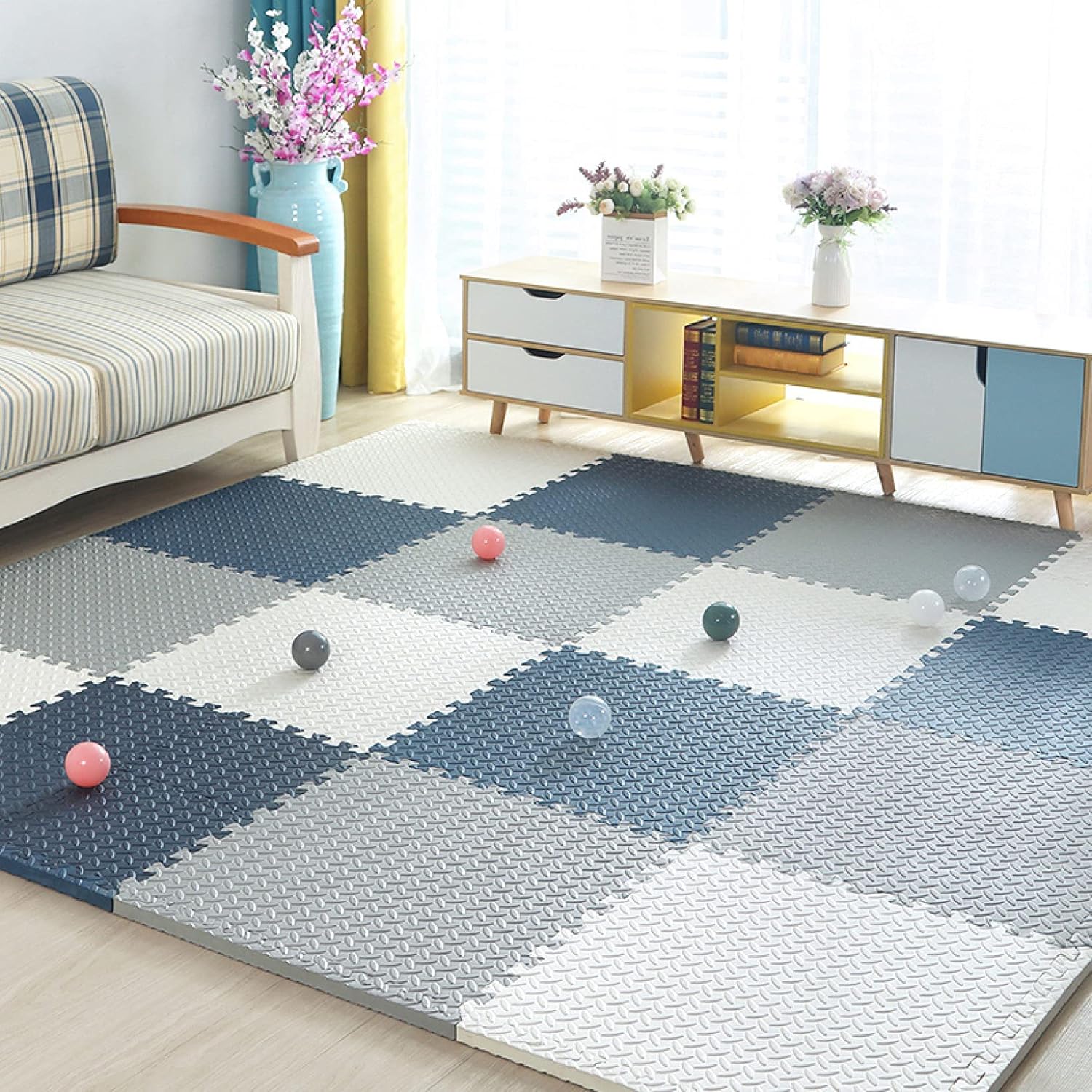 Joint Mat Kids Corner 60 * 60 * 2.5 * 4 Carpet Floor Mat Flooring Scratch Prevention Floor Mat Mat Cushion Mat (Color 8 60 * 60 * 2 * 12)