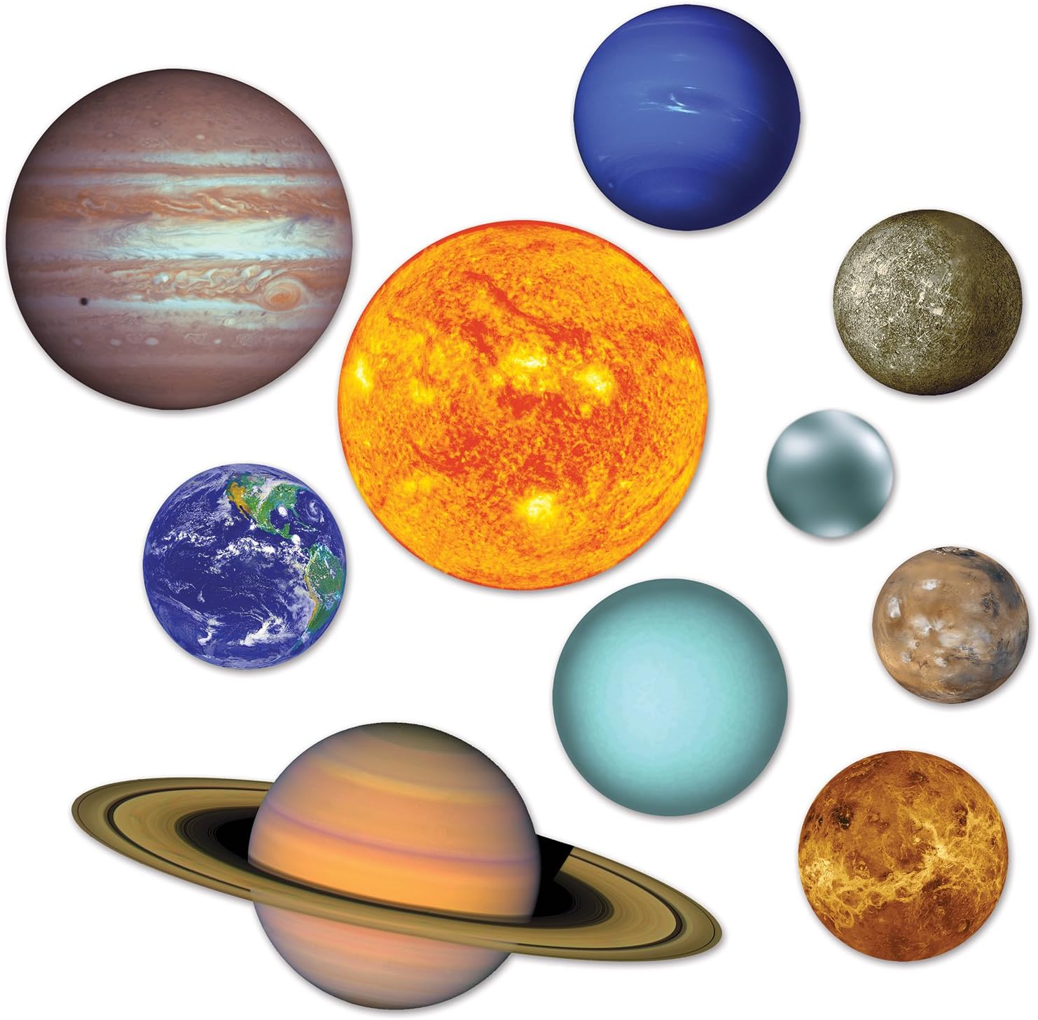 Beistle Solar System Cutouts (Prtd 2 Sides) RED, Blue