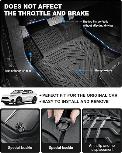 Vista 331 de Powerty Alfombras resistentes para BMW X3 2018 a 2024 y BMW X4 2019 a 2024, a medida para accesorios de X3 y X4, de elastómero termoplástico 3D