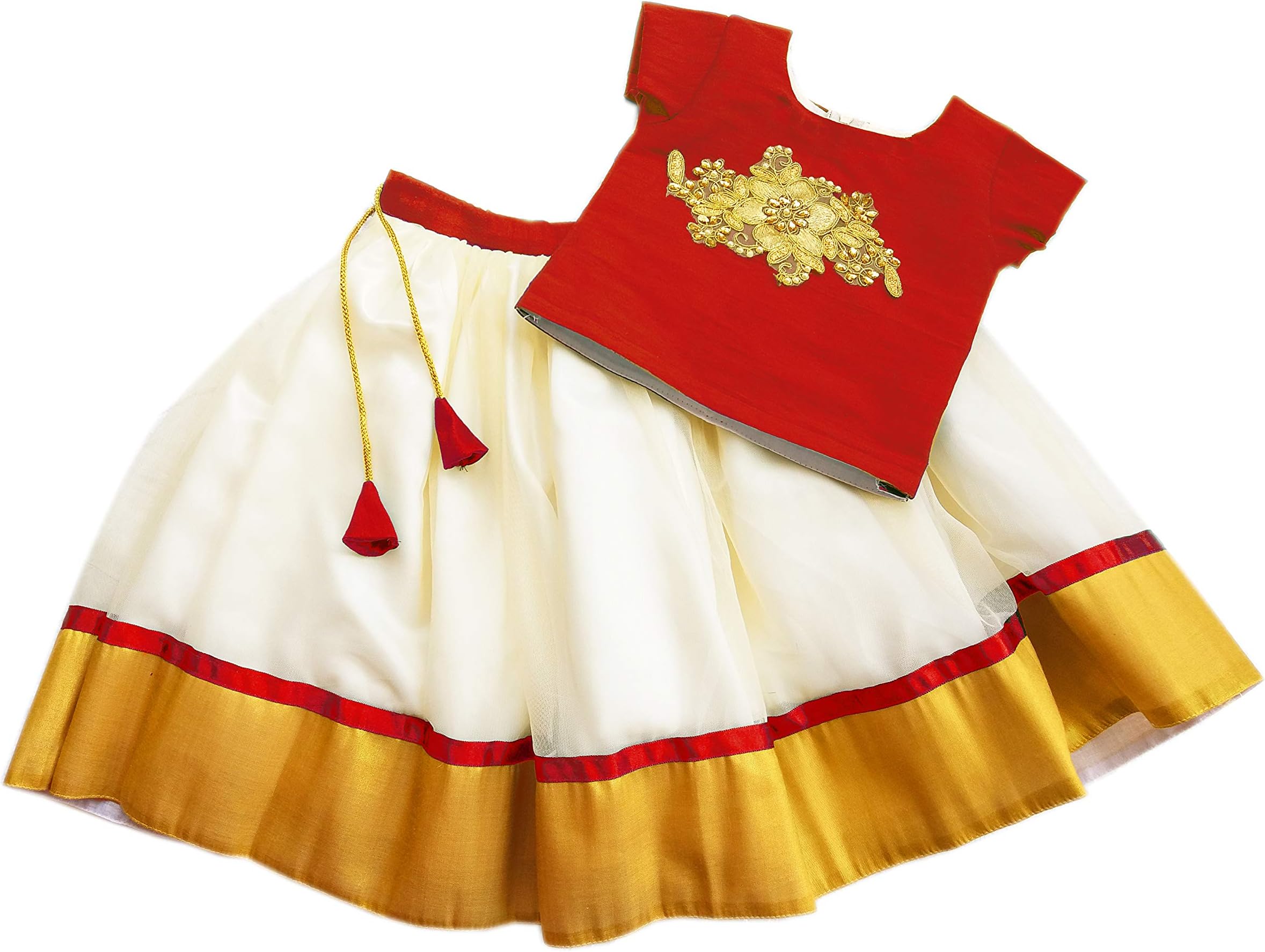 Stanwells Kids Baby Girl's Silk & Net Readymade Lehenga Choli