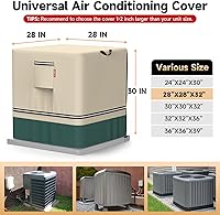 Vista 2 de LXKCKJ Air Conditioner Cover for Outside Units - 420D Heavy-Duty Waterproof Winter AC Cover, All-Weather Protection for HVAC Condenser Units, Fits