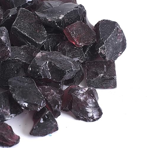 Miniatura 9 de Grava de vidrio reflectante de alto brillo, gemas de fuego, gotas de fuego, piedras de cristal de fuego, chips de cuentas para hoguera, pecera,