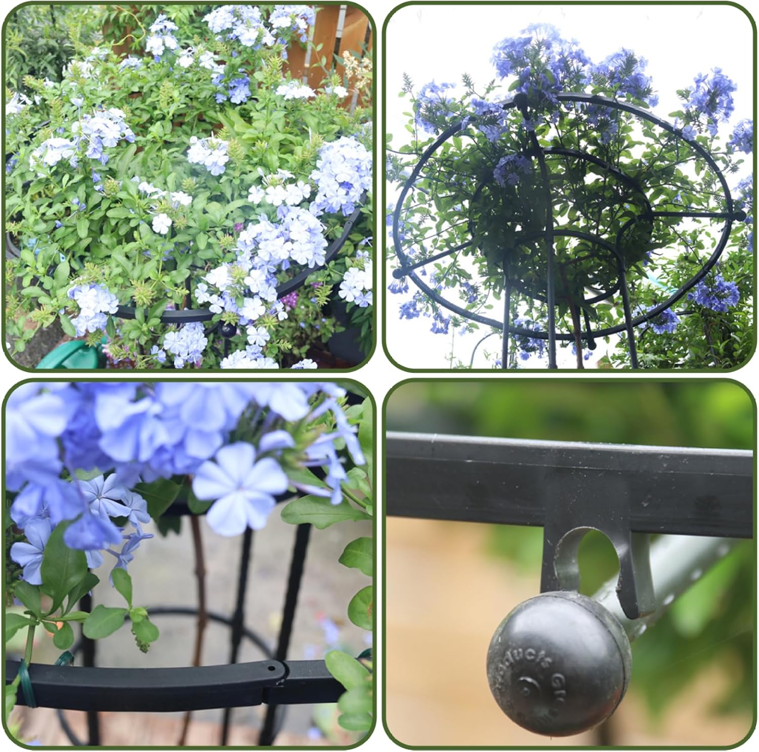 Garden Trellis for Climbing Plants, 82.7 Inch Adjustable Garden Obelisk, Outdoor Flower Trellis Cage for Roses, Clematis, Vines in Patio, or Containers for Climbing Plants