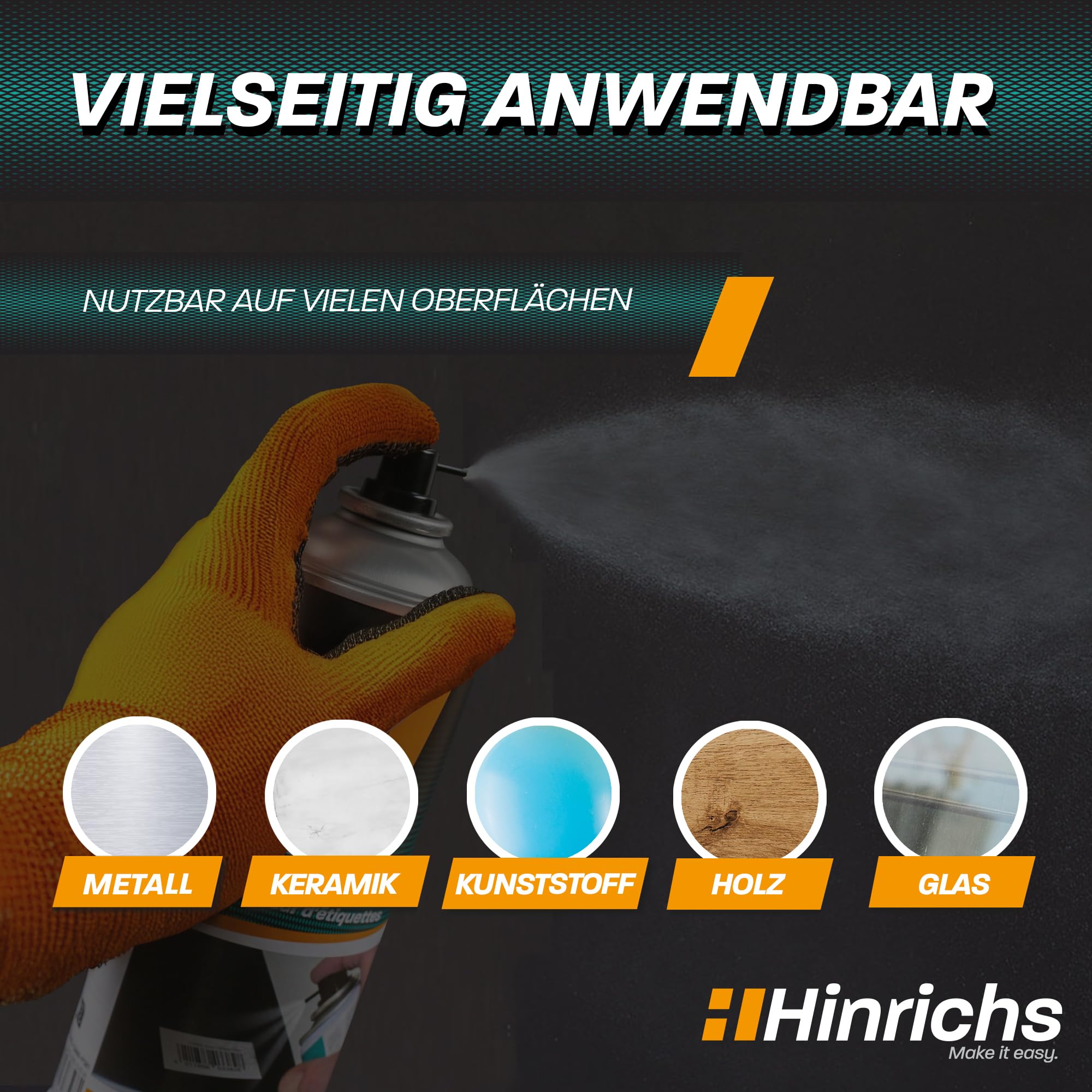Hinrichs Zmywacz do etykiet 400 ml – środek do usuwania kleju i etykiet w sprayu – środek do usuwania kleju do ram okiennych, naklejek i wielu innych – środek do usuwania naklejek, resztek kleju i