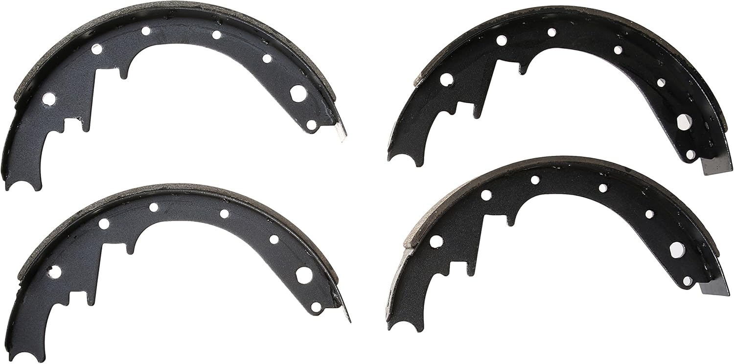 BOSCH BS55 Blue Drum Brake Shoe Set - Compatible With Select 1950-73 Chevrolet, Ford, Hudson, International, Mercury, Pontiac; FRONT|REAR