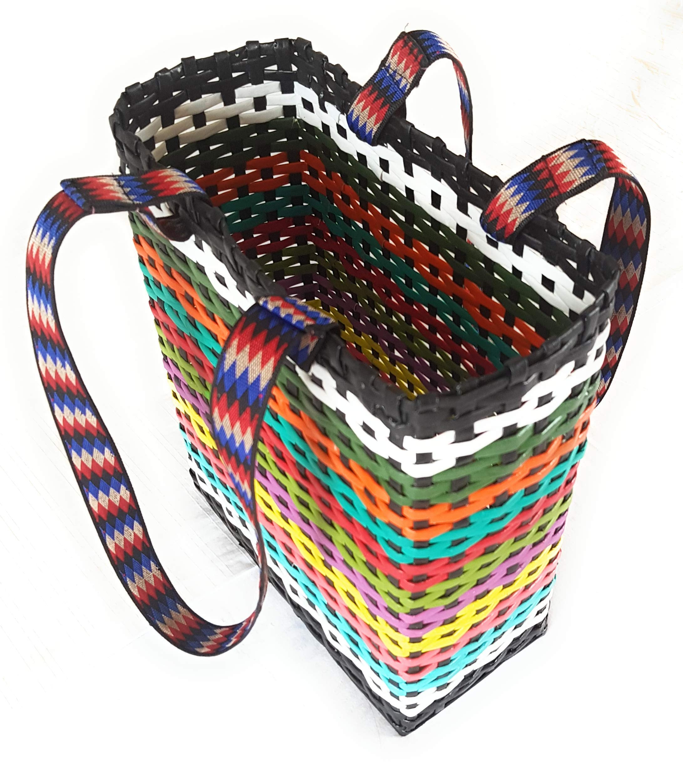Sonas Creation PAPERUS Unisex Small Multi-Color Carry Bag, Shopping Bag, Handbag for Lunchbox Tiffin, Water Bottles, Eco-Friendly Handmade of Paper Ropes, Height 11, Length 10, 5 inch Wide Base (B07VN1VN1N) Amazon Price History, Amazon Price Tracker