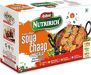 ASHOK NUTRIRICH Soya Chaap With Masala 120 Gram (Soya Chaap Pack Of 1)