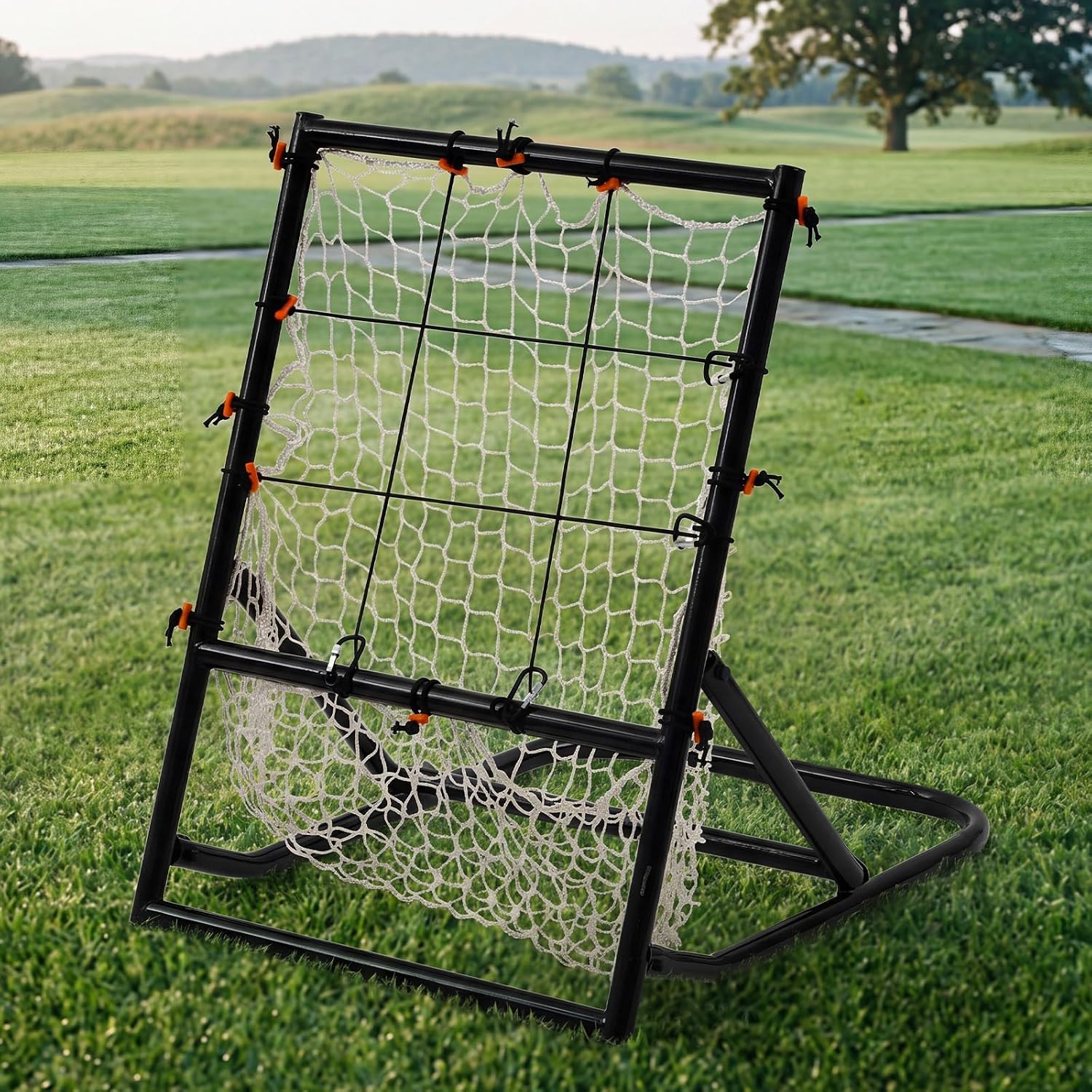 9 Hole Pitching Net with Strike Zone Target Portable Foldable | Baseball Softball Pitching Net, Heavy Duty, Indoor Outdoor Training Equipment, Accuracy Throwing Practice Coaches Player