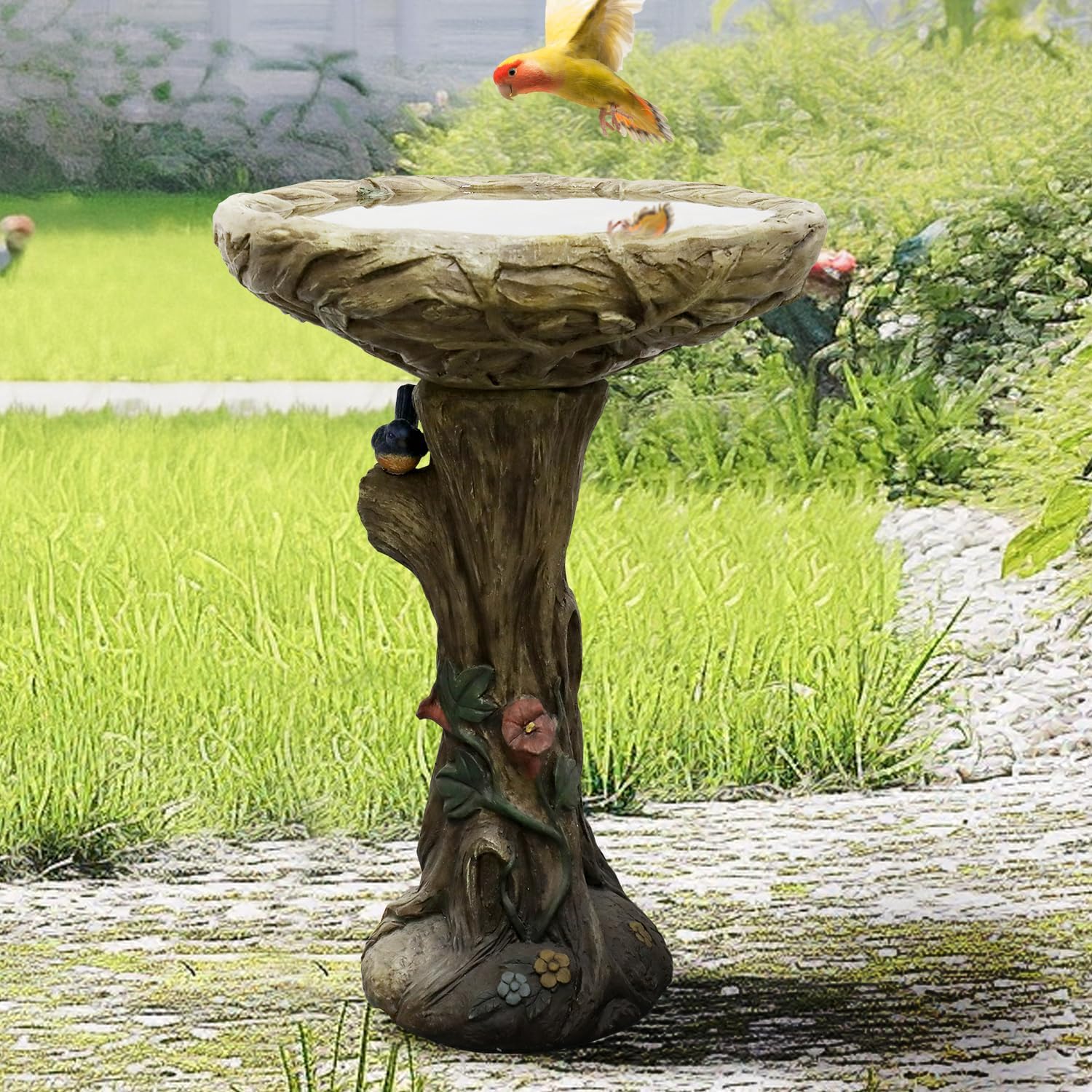 Bird Bath Rocks Amazon.com: Athena Garden Inc. Natural Rock Balancing Bird Bath ...