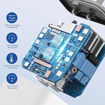 4 Pack USB C Charger Block, Dual Port Type C Wall Charger Fast Charging 20W Power Adapter Cube for iPhone 14/14 Pro/14 Pro Max/14 Plus/13/12/11, XS/XR/X, iPad, Samsung, More