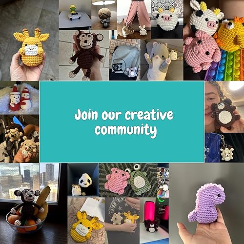 Miniatura 10 de Kit de ganchillo para principiantes, rana, kit de animales de ganchillo con video paso a paso, juego completo de manualidades para adultos y niños,