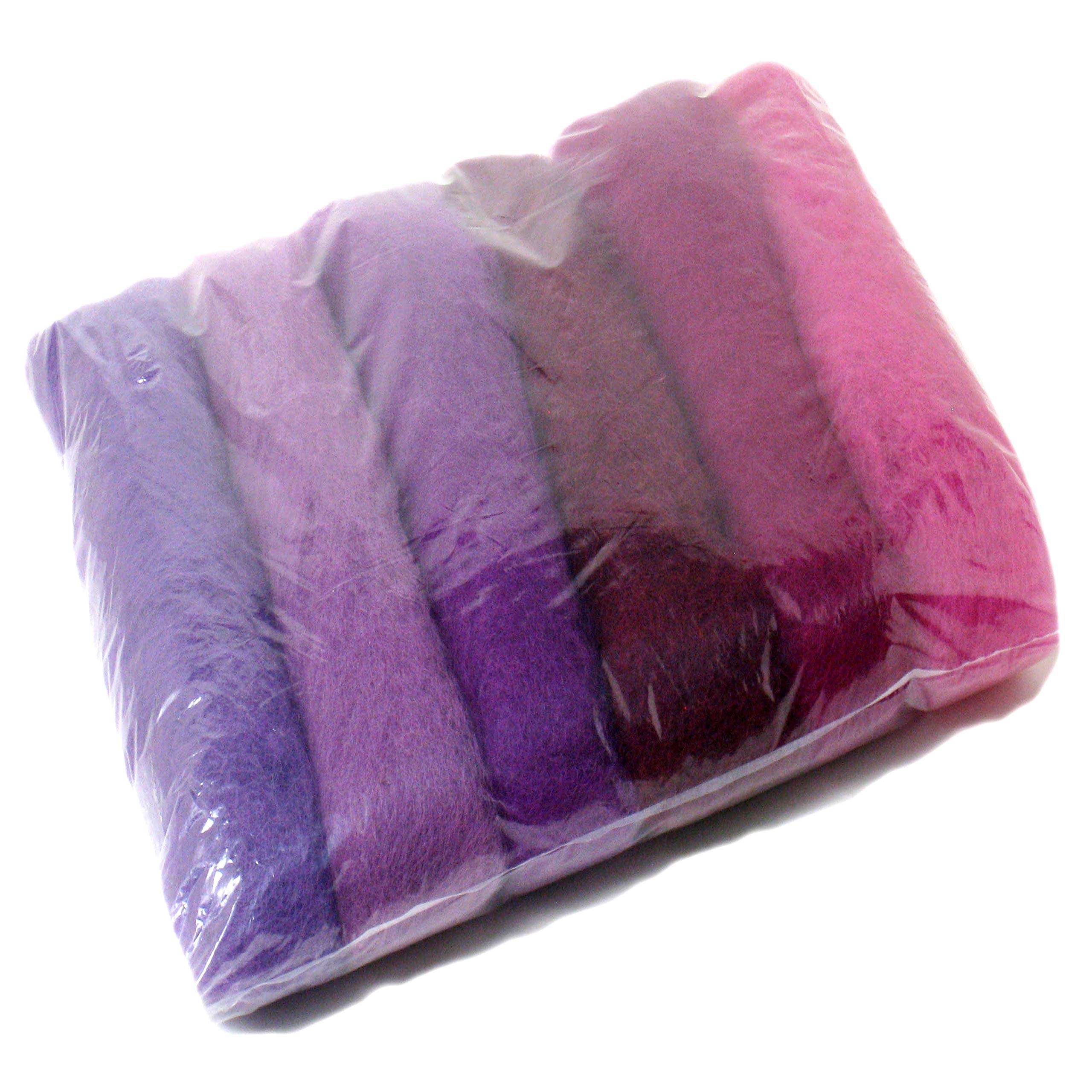 SIA COLLA-S Felt Wool Colourful Mix Felt 100% Wool Magenta Shades Mix At least 6 Different Shades 75 g Total