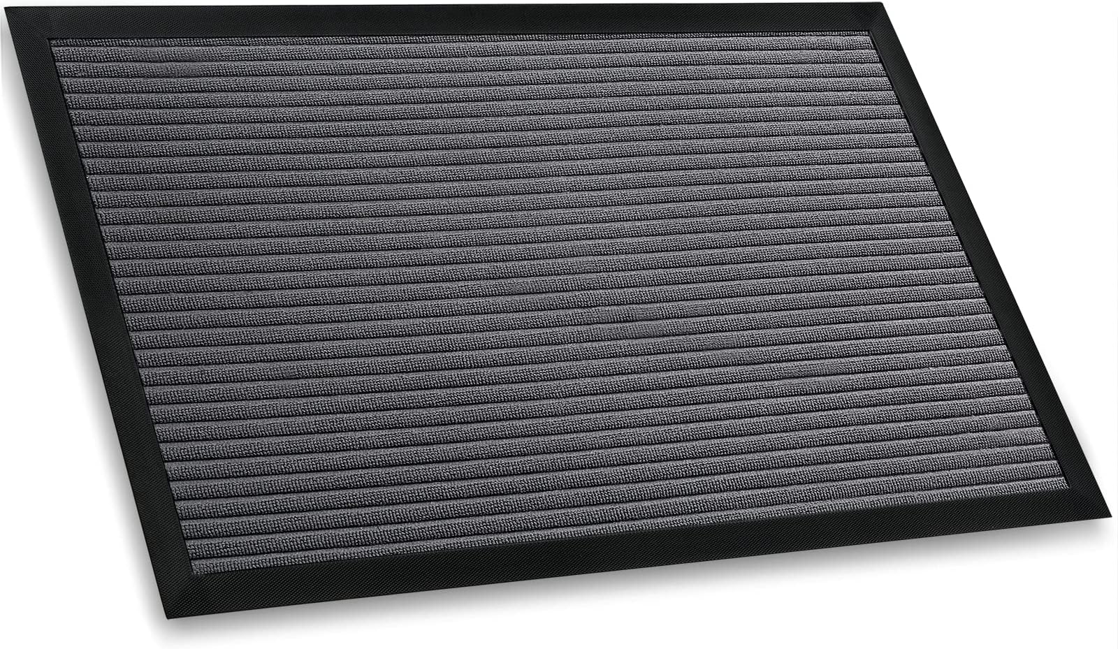 Mibao Door Mat Indoor and Outdoor, 40 x 60 cm, Entrance Door Mat, Non Slip Front Door Mat, Heavy Duty Floor Mat, Inside and outside Doormat Dirt Trapper, Kitchen Mat, Line Grey