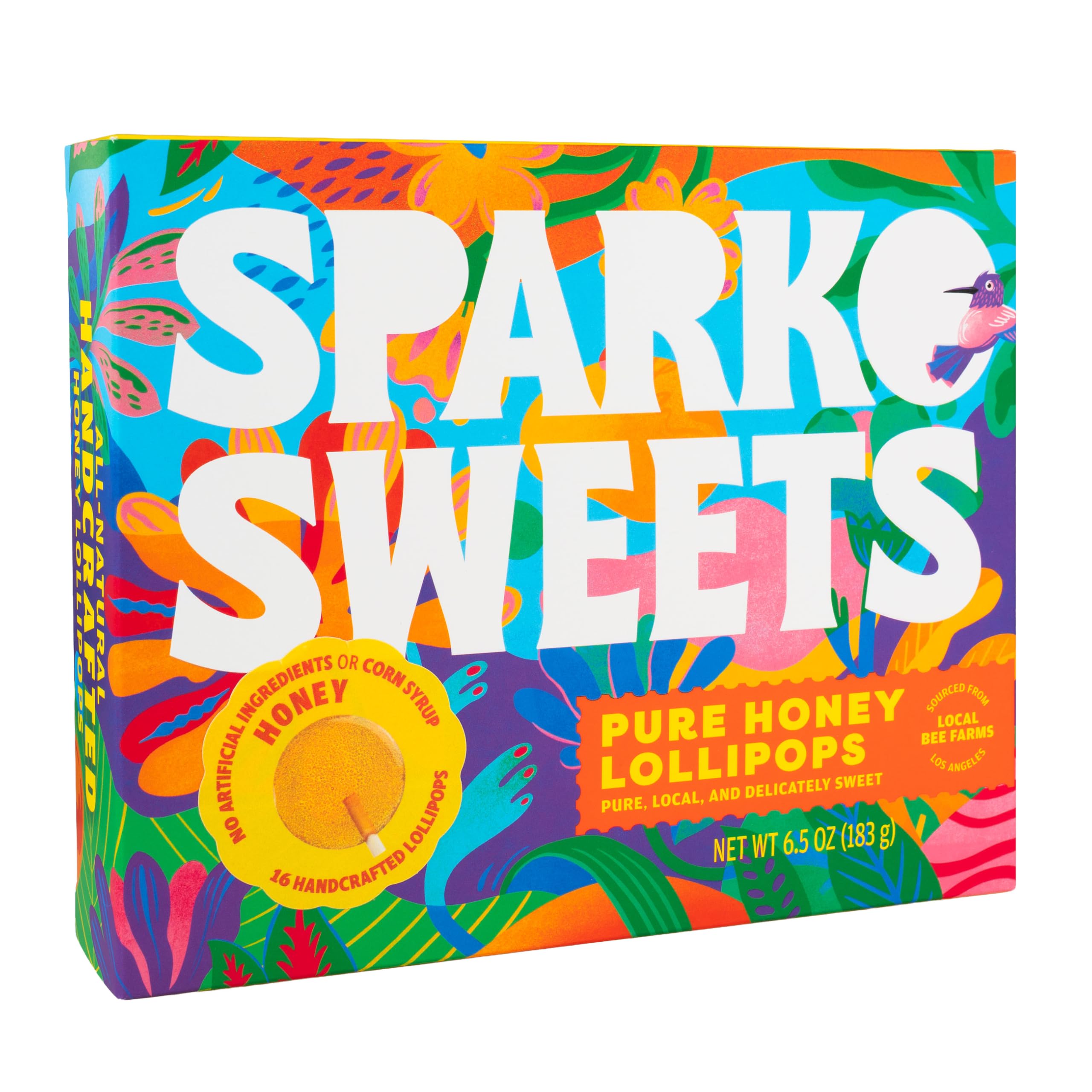 Amazon.com : Sparko Sweets All-Natural Honey Lollipops, No