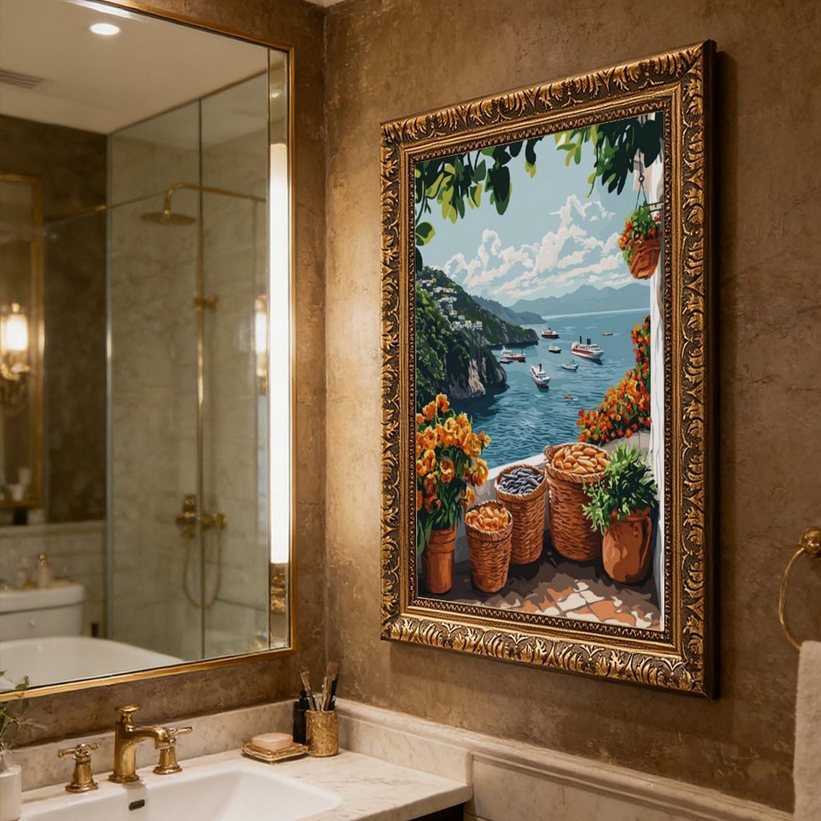 Batam Balkonkorb, Sardellen-Bananenchip-Poster, Leinwand-Poster, Schlafzimmer, Dekoration, Landschaft, Büro, Raumdekoration, Geschenk, 50,8 cm L x 76,2 cm B
