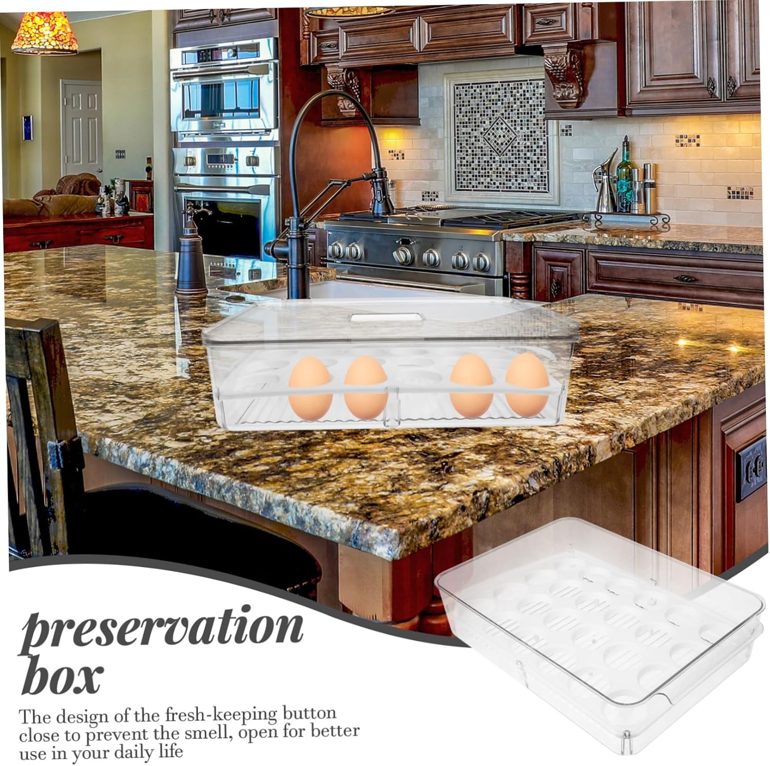 Refrigerator Egg Storage Box Produce Saver Fridge Egg Organizer Storage Keeper for Fridge Preservation Box