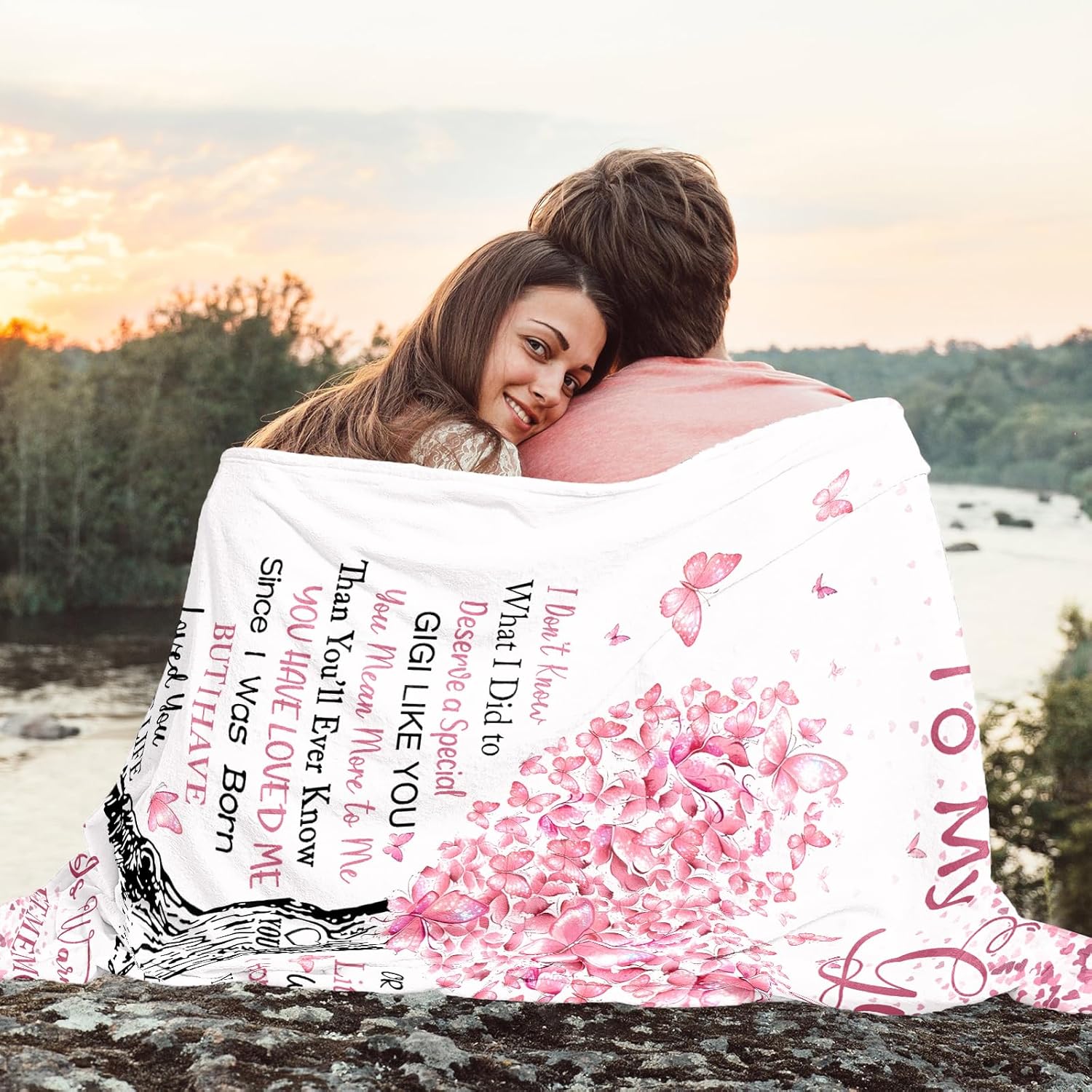 Gigi Gifts from Grandchildren Grandkids, Gigi Birthday Gifts Blanket 60"x50", Gift for Gigis, Gigis Gift Ideas for Mother's Day Christmas, to My Grandma Throw Blanket, Grandma Birthday Present - Image 4