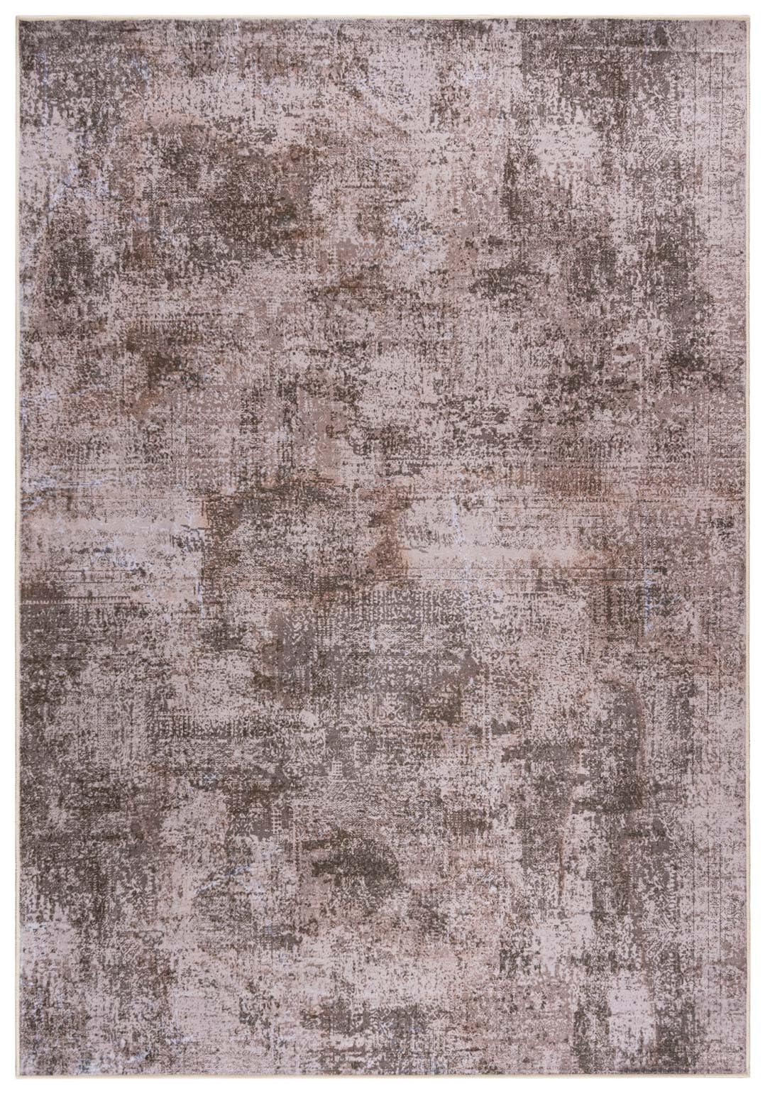 Mazovia Alfombra Moderno - Diseño Moderno de Salón Pelo Corto - Alfombras Vintage Abstractas - Alfombra de Matrimonio, Dormitorio - Lavable, Antideslizante - Alfombras 160x230cm Marrón