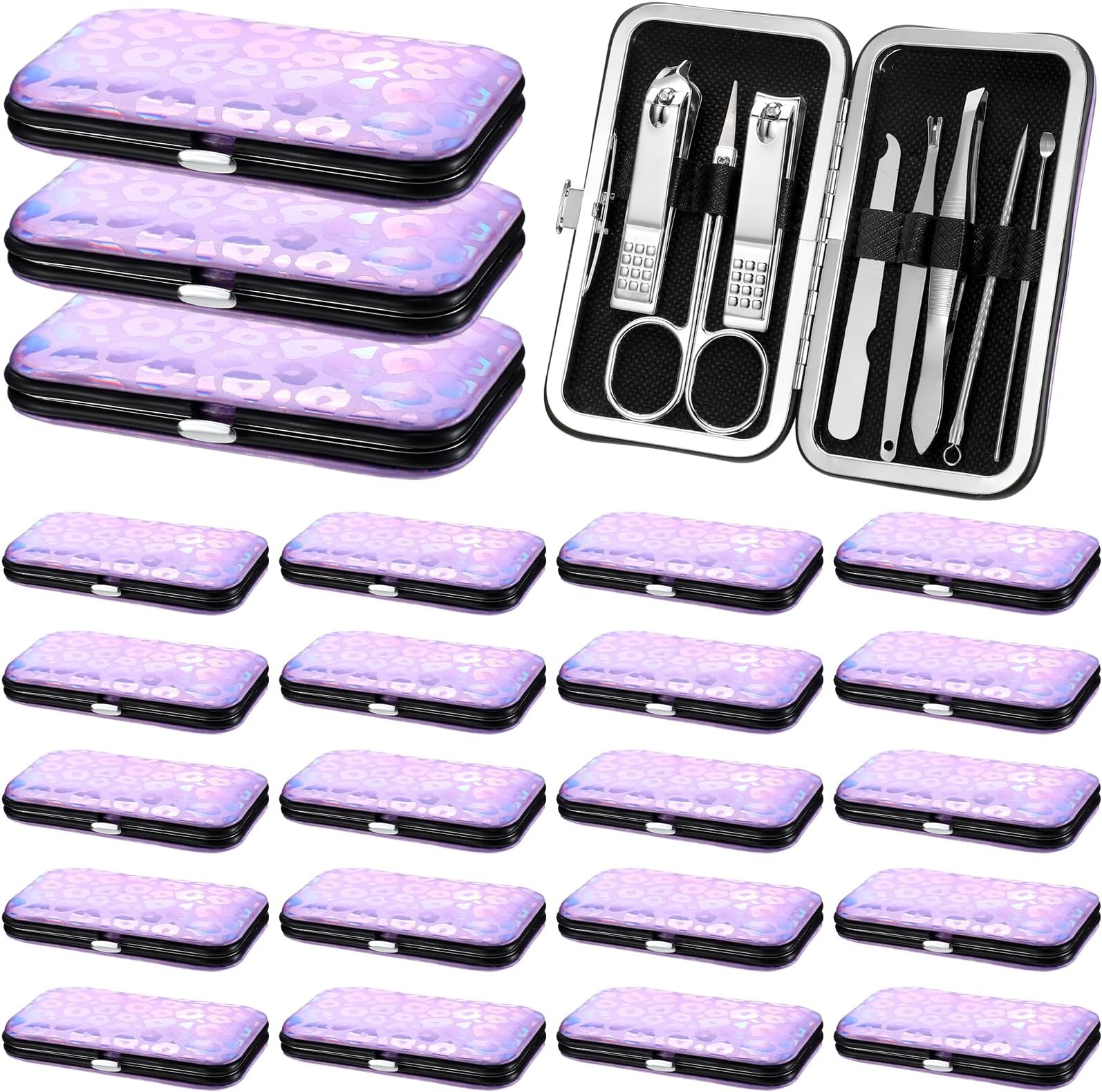 Lasnten 24 Set Manicure Set Bulk Nail Clippers Grooming