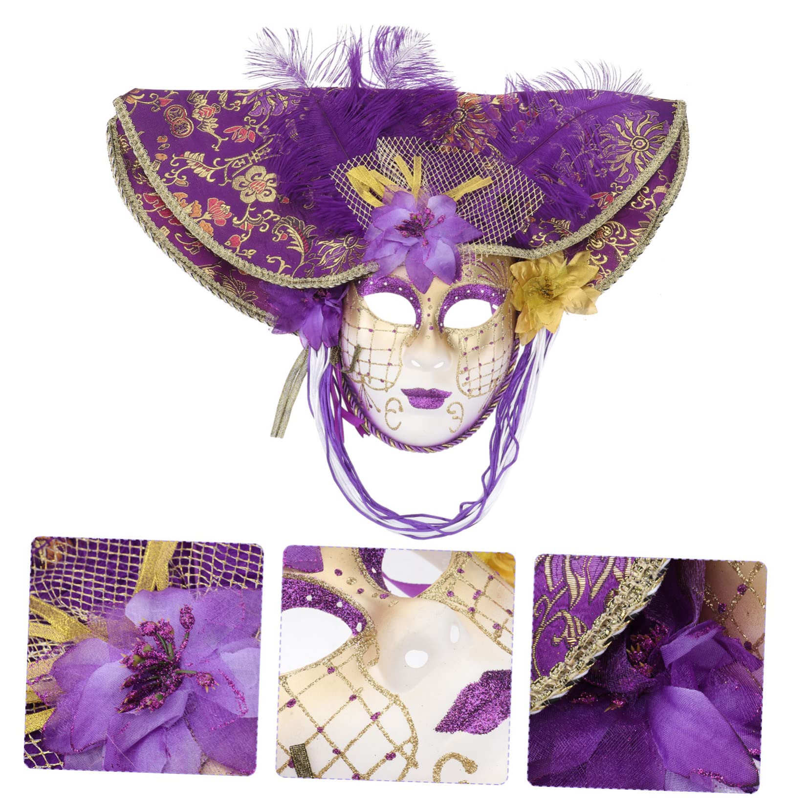 Máscara Veneciana De Máscaras Venecianas Para Adultos Accesorio Decorativo Para Disfraz Para Fiestas De