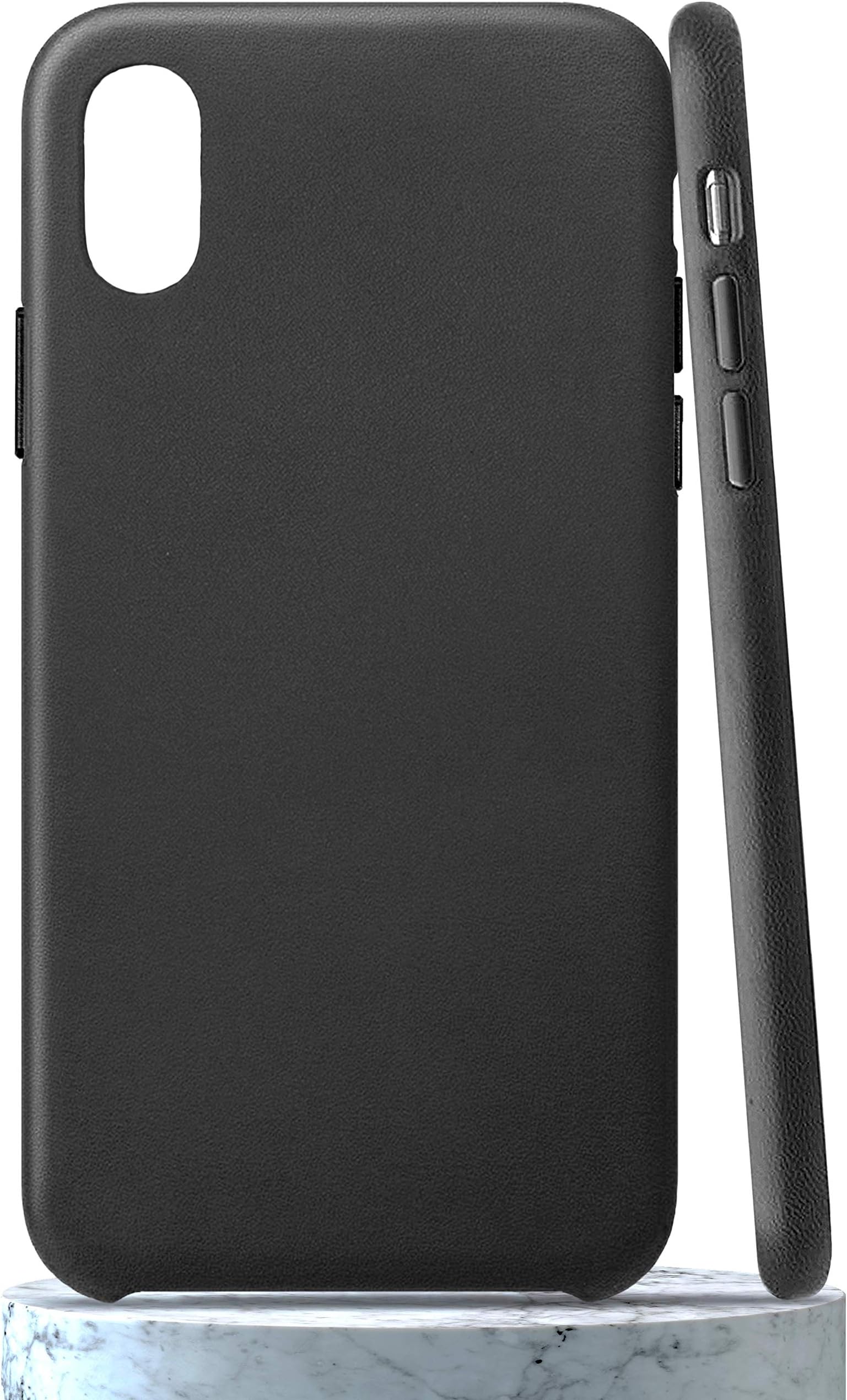LONLI Classic | Genuine Nappa Leather Case (for Apple iPhone Xs, Black)