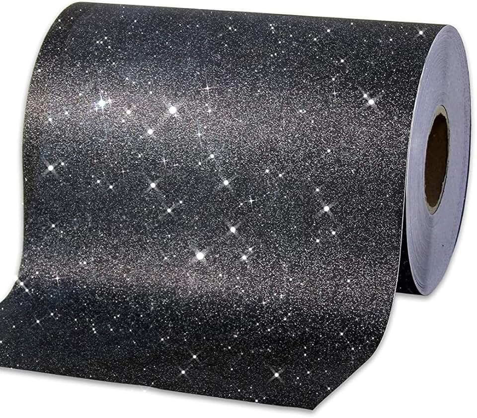 black glitter vinyl