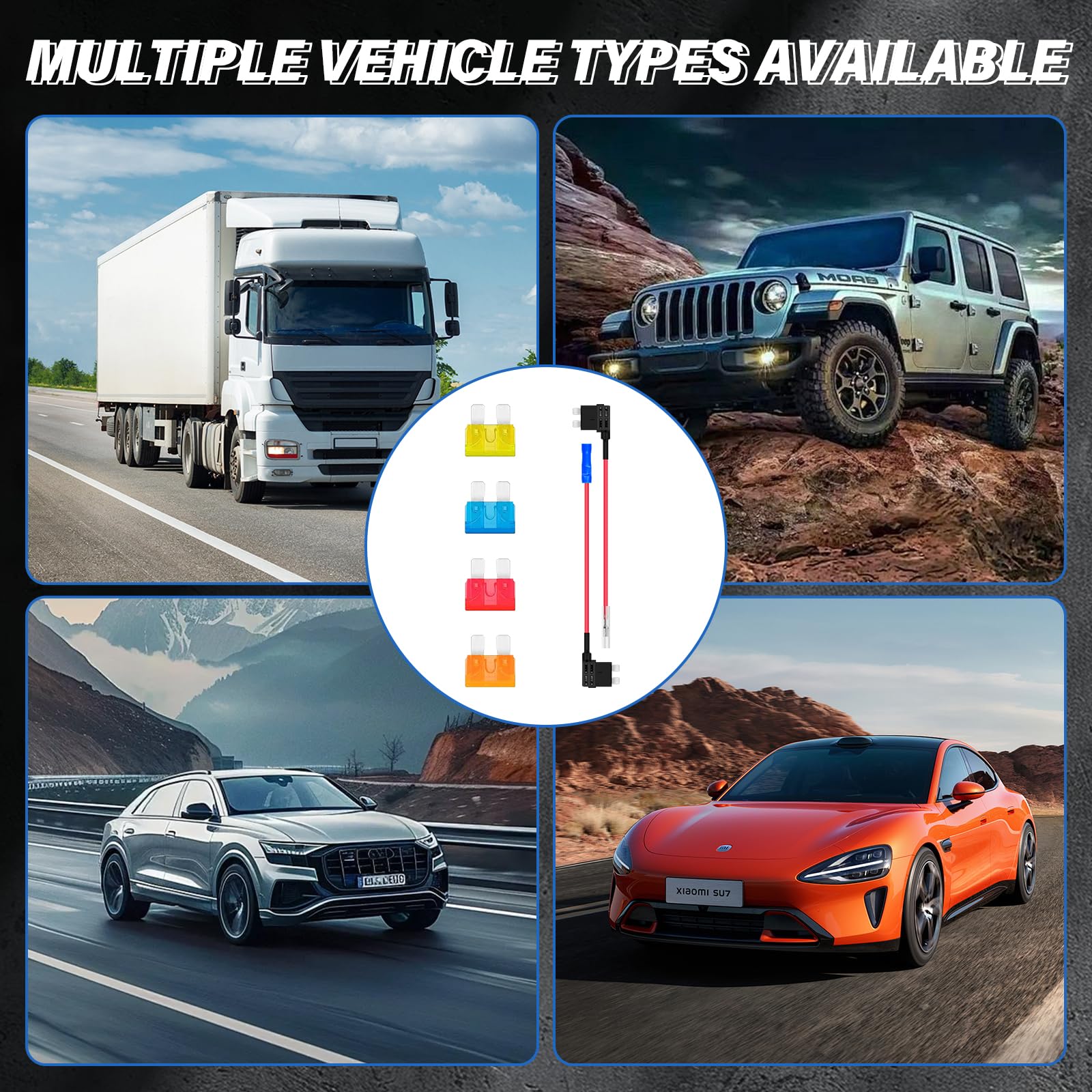 Kit 8 Rubacorrente Fusibile Auto 12V - 5A 10A 15A 20A Per Auto, Camion E Barche - Foto 4