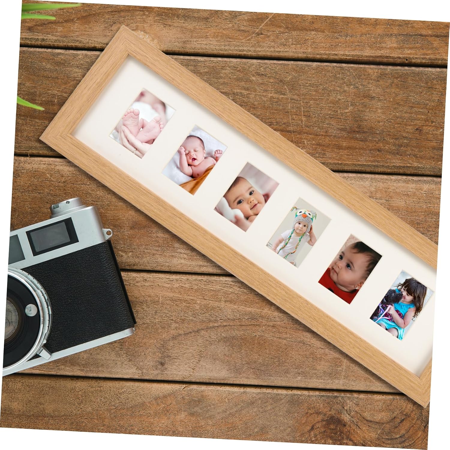 YARNOW Wood Picture Frame for First Year Picture Frame Photo Holder Decorative Tabletop Display for Newborn Milestones for Room and Nursery Decor
