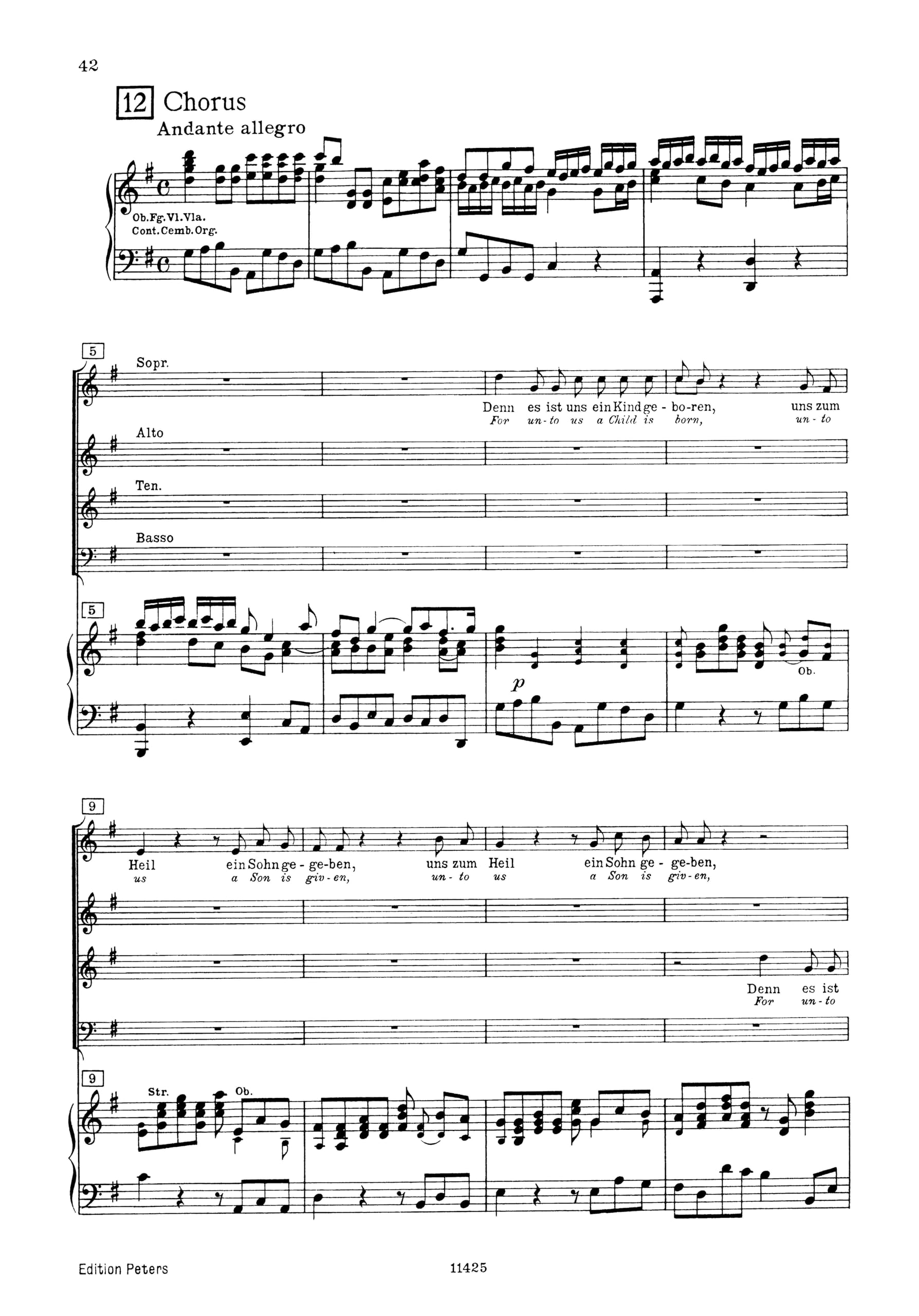 Der Messias HWV 56 / URTEXT: Oratorium in 3 Teilen für 4 Solostimmen, Chor und Orchester / Klavierauszug (Edition Peters)