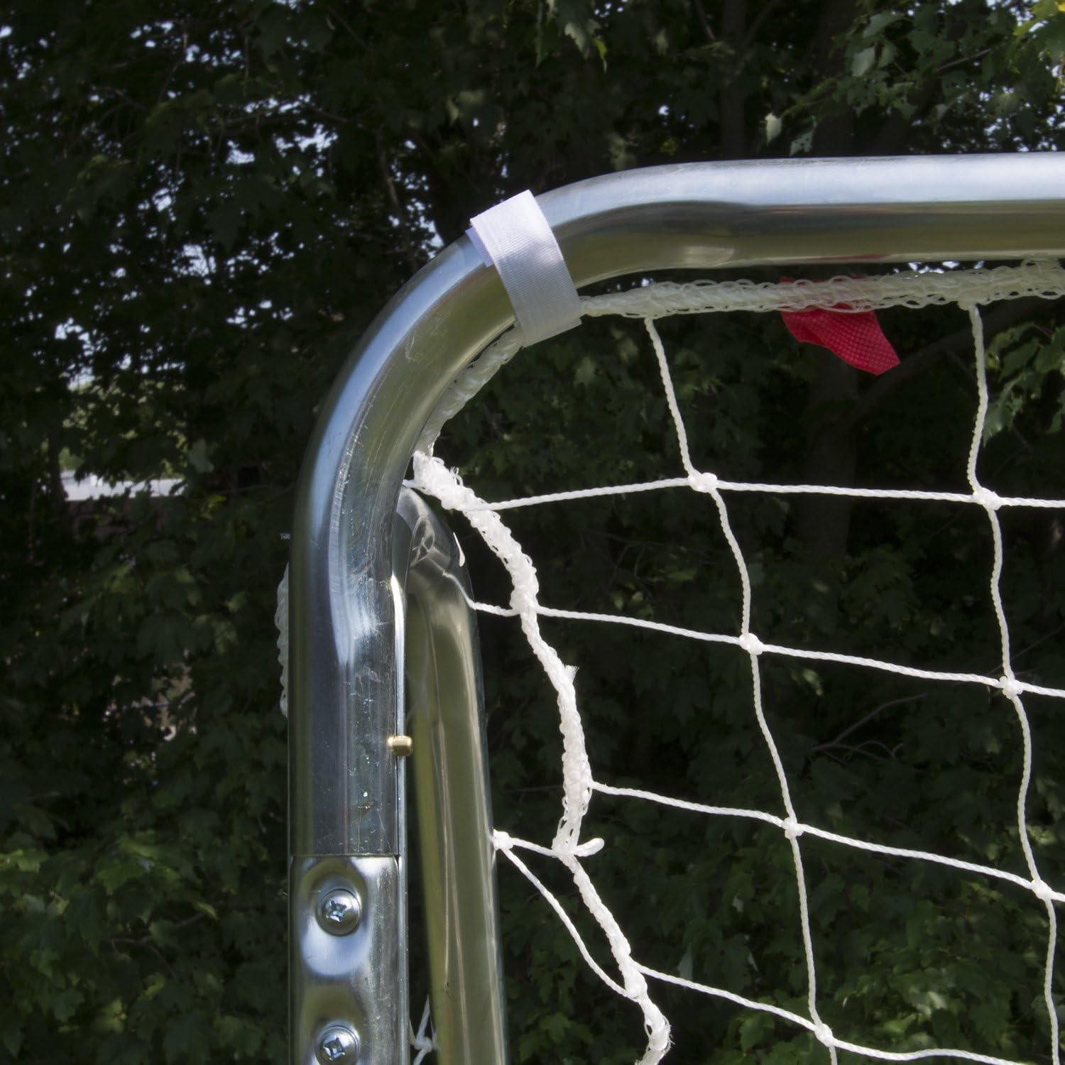 Franklin Sports Competition Soccer Goal - Steel Backyard Soccer Goal with All Weather Net - Includes 6 Ground Stakes - 12'x6' Soccer Goal - Silver : Sports & Outdoors
