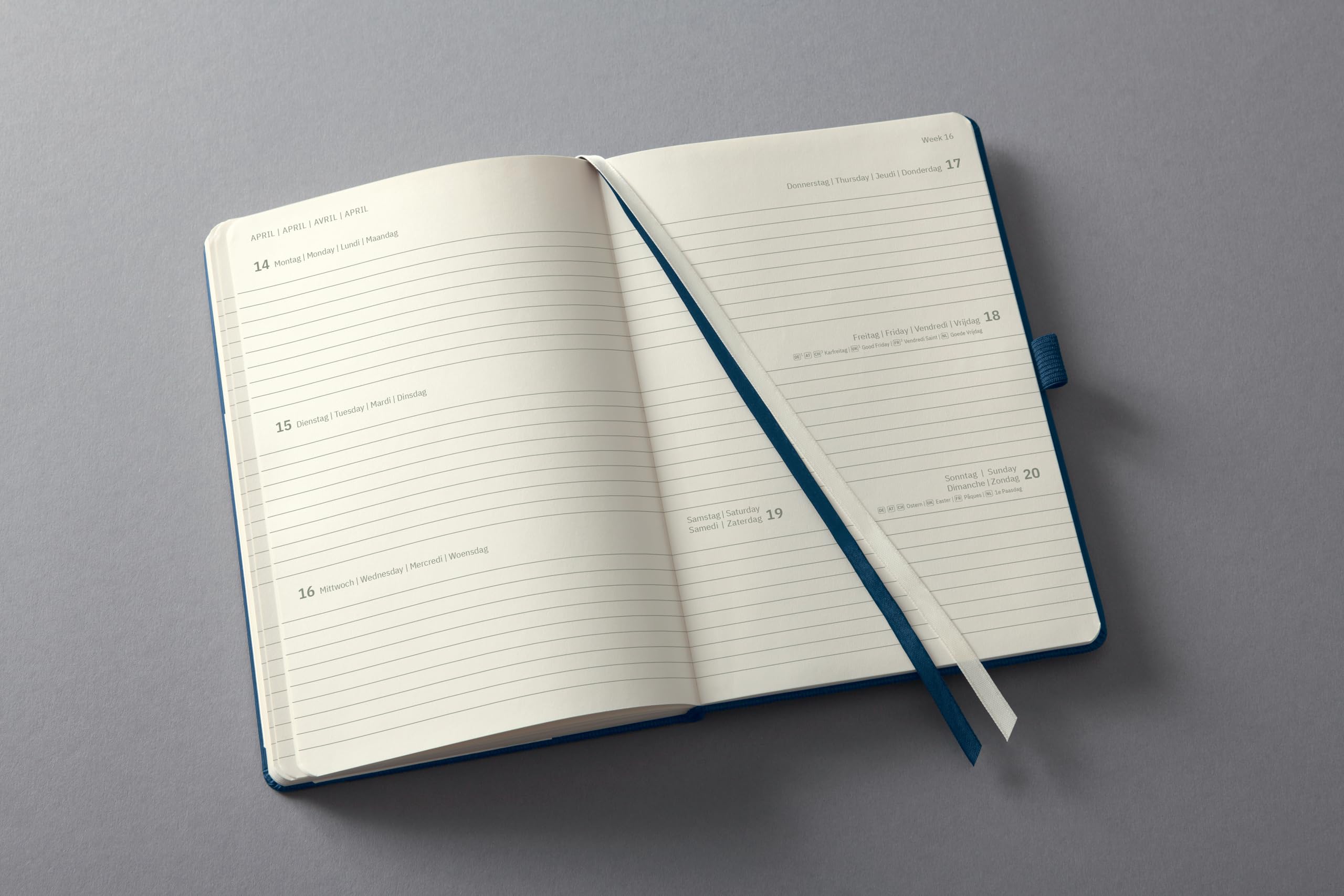 SIGEL C2562 Conceptum Weekly Planner 2025, Approx. A5, Dark Blue, hardcover, 2 Pages = 1 Week, 192 Pages, ca. A5 - Image 3