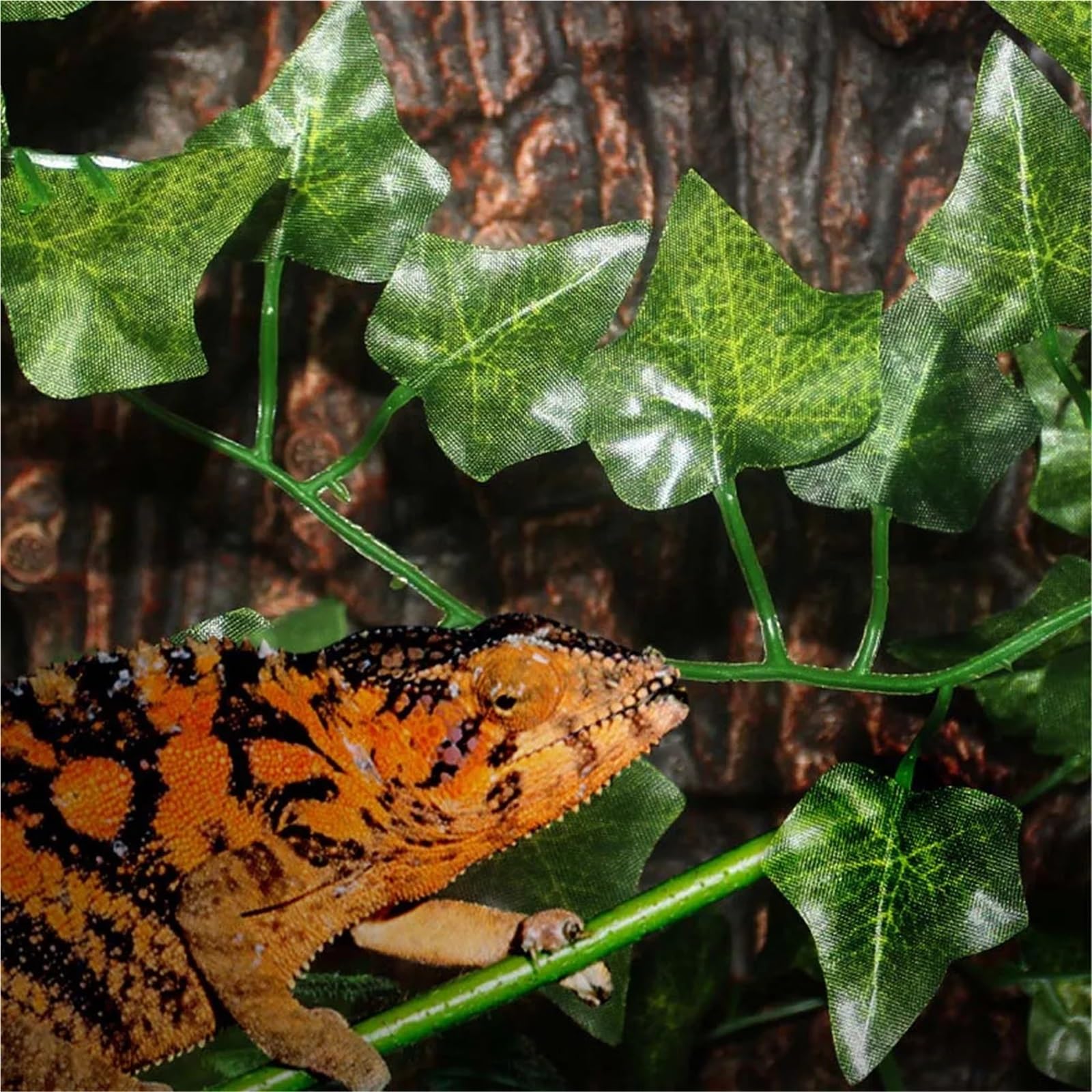 Plantas Reptiles Decoración de Plantas con Ventosa for terrario, Anfibio, Serpiente, Lagarto, Escalada, Mascotas, Tanque, decoración hábitat para Decoración(N-20mm 180cm)