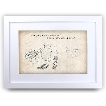 Stampa Winnie The Pooh A4 Con Citazione - Per Cameretta, Regalo Per Neonati E Mamme, Design UK - Foto 8