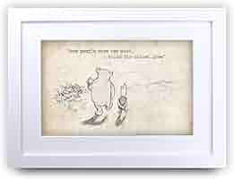 Winnie Puuh Kinderzimmer Bild A4 Gerahmt - Niedlicher Pooh Druck Für Babys