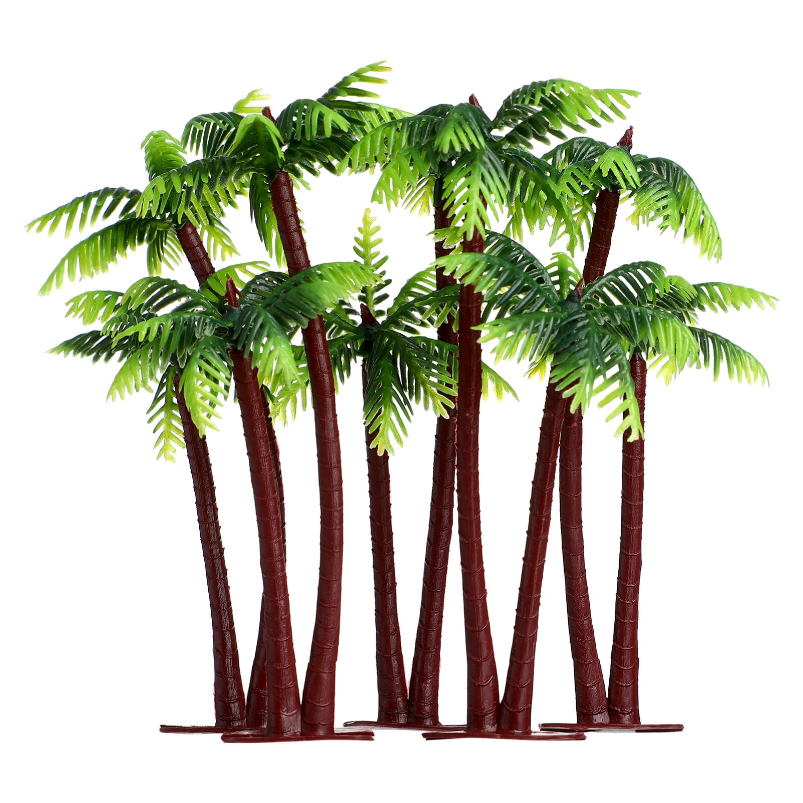 VANZACK Coconut Palm Tree Miniature Model for Aquariums, Glass Containers, Dollhouse Decor, 5 Pieces