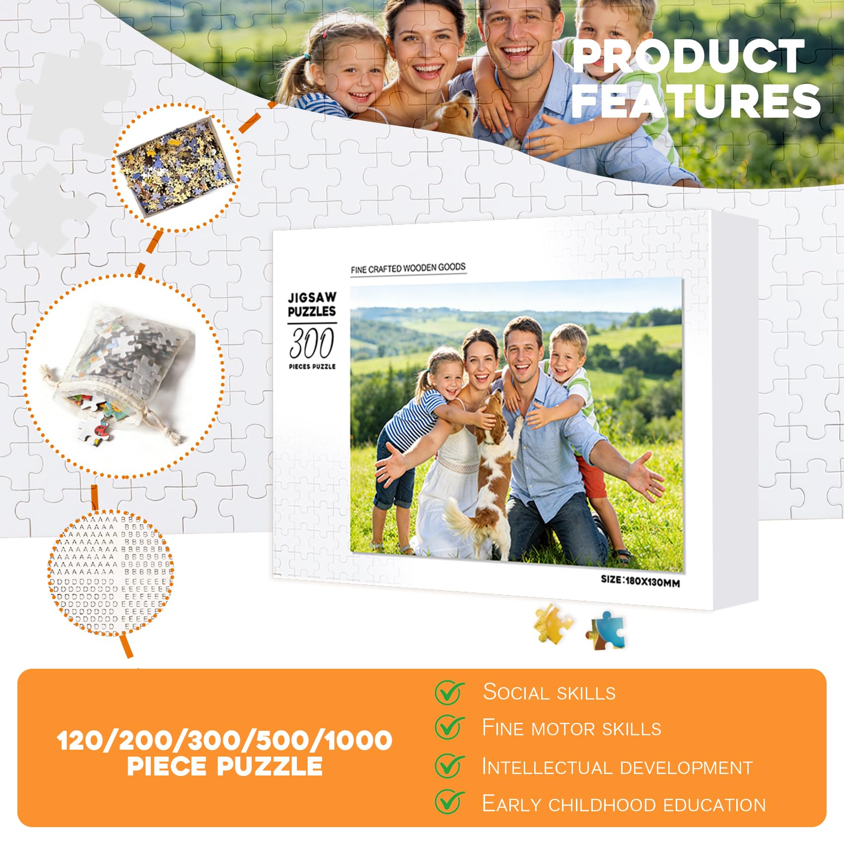 Puzzle Personalizado con Fotos – CREA tu Puzle Personalizado con Imagen, Regalo para Pareja, Familia o Amigos, Puzzle con Foto Personalizable para Cumpleaños, Aniversario o Navidad
