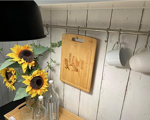 Miniatura 4 de Hilarously - Tablas de cortar personalizadas, tabla de cortar, tabla de embutidos, tabla de cortar hecha a mano, grabado con láser, con ranuras para