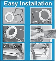 Vista 5 de Asiento elevador de inodoros de Carex Health Brands con asas para inodoros redondos estándares