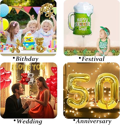 Miniatura 5 de Electric Magic Balloon Pump, Electric Air Inflator Party Air Blower Pump with 1 Nozzle 1 Balloon Cutter and 10 Pcs Long Balloons,Great for Twisty