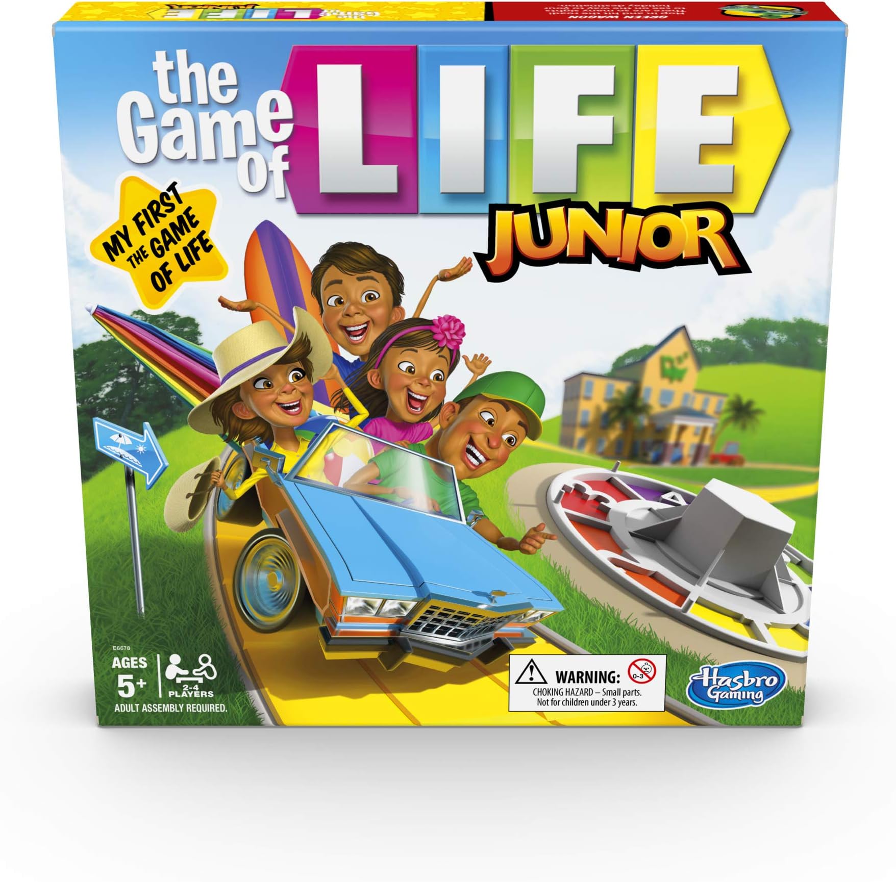 Hasbro Gaming The Game of Life Junior, Party Games for 2-4 Players, for 5+ Year Old Kids, Adults and Family