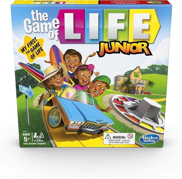 Hasbro Gaming The Game of Life Junior Board Game for Kids From Age 5, Game for 2 to 4 Players