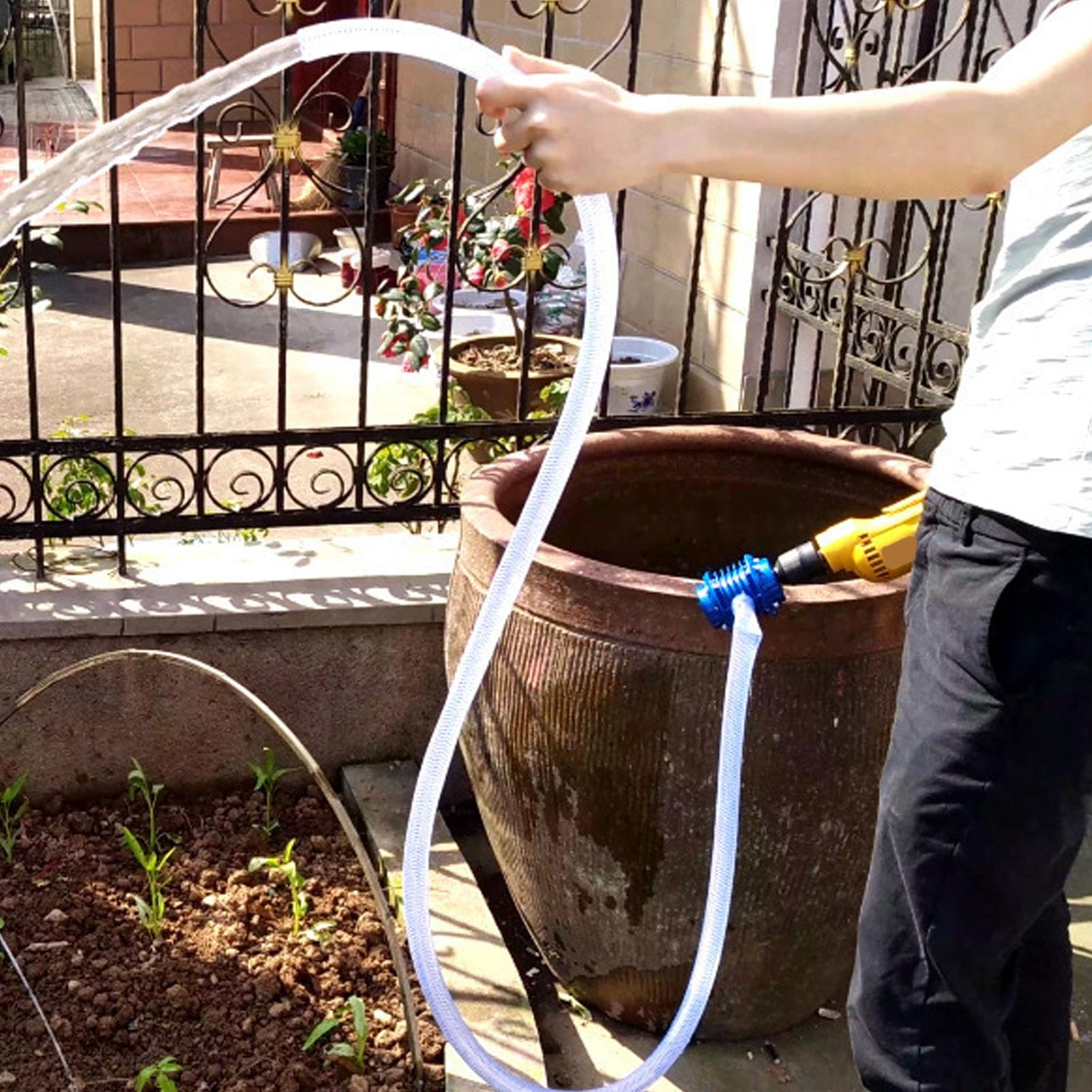 Mini Pompe Auto-amorçage, Pompe Auto-amorçage Petite et Légère égoutte Rapidement ou Pompe à Eau Pompe Centrifuge Centrifuge Pompe à Pression D'eau de Forage à Main pour les