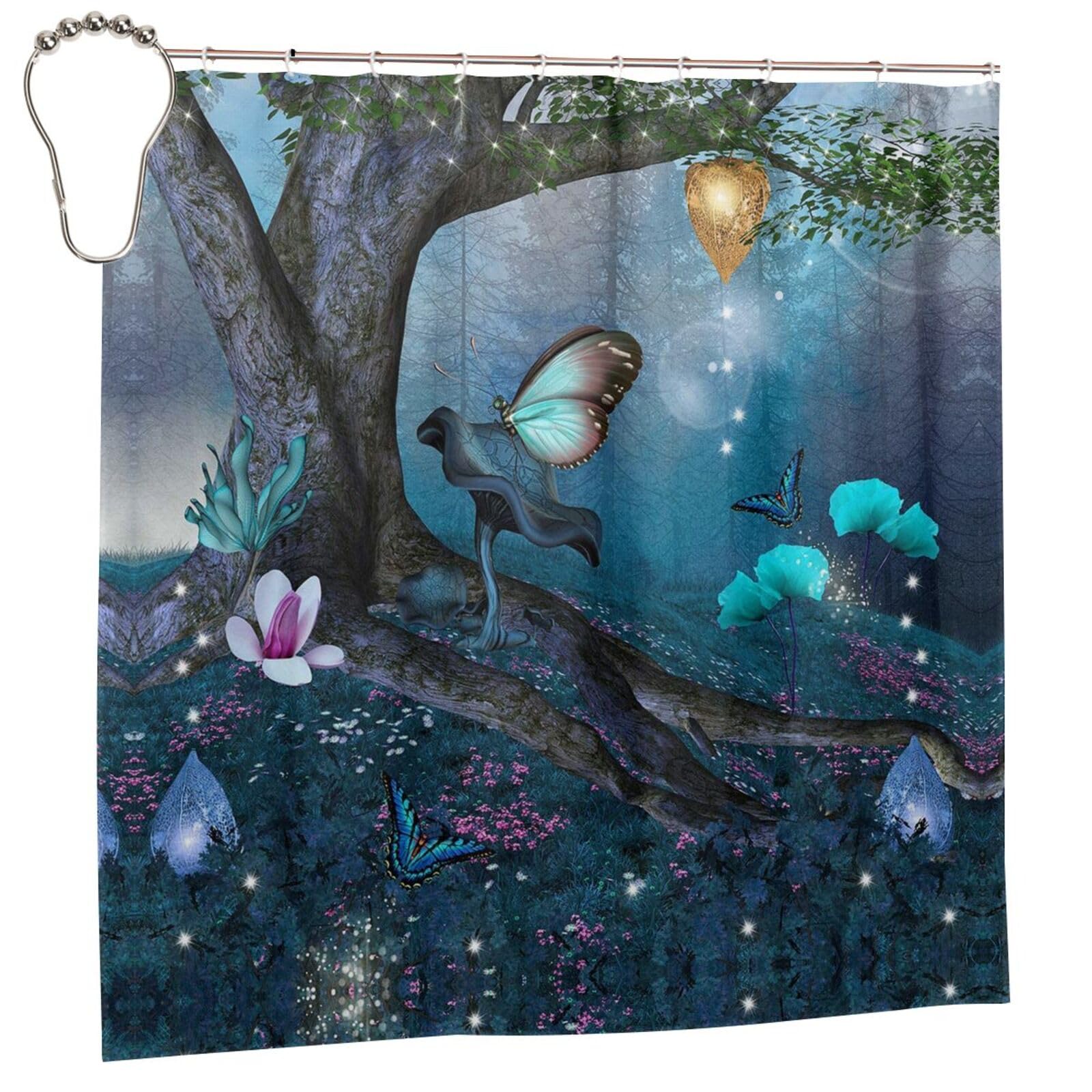 Rideau de douche enfant motif conte de fées pour décoration salle de bain