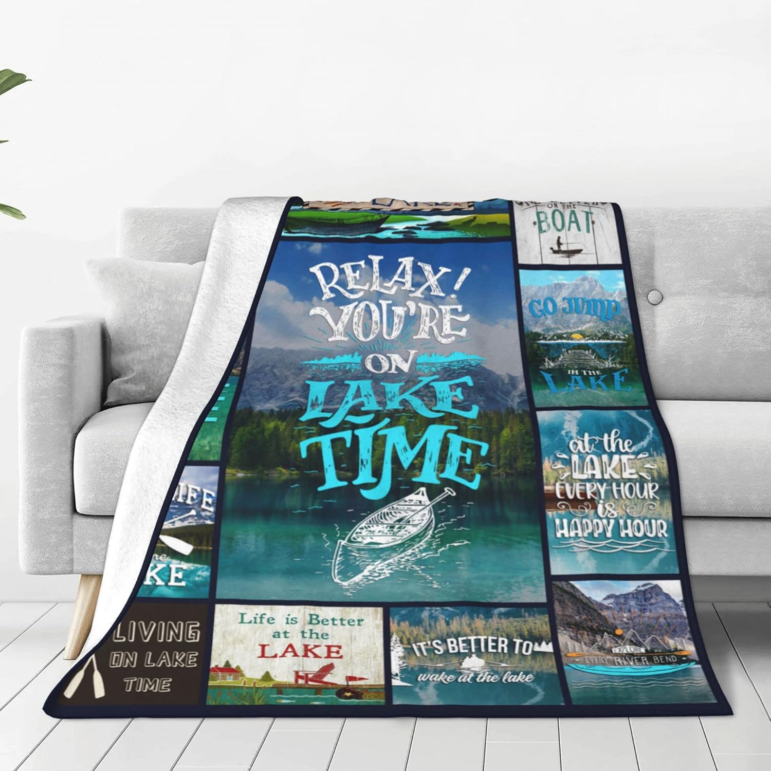 Life is Better at The Lake House Blanket Lightweight Super Soft Warm Plush Lake Life