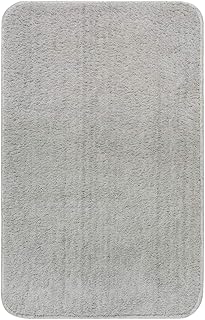 Neo Microfiber Luxury Shaggy Mat 45x70cm - Grey, multipurpose - as Bath Mat or Kitchen Mat or Bedside Runner, Suitable for high traffic, durable & strong.