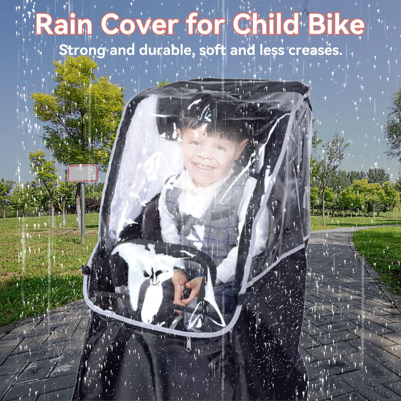 Sièges pour Enfants Housse de Pluie,Housse pour Siège De Vélo Enfant,Kids Protection Pluie Enfant,Housse de Pluie Protection Imperméable pour Siège de Vélo Enfant Portable Universel Assorti(Noir)