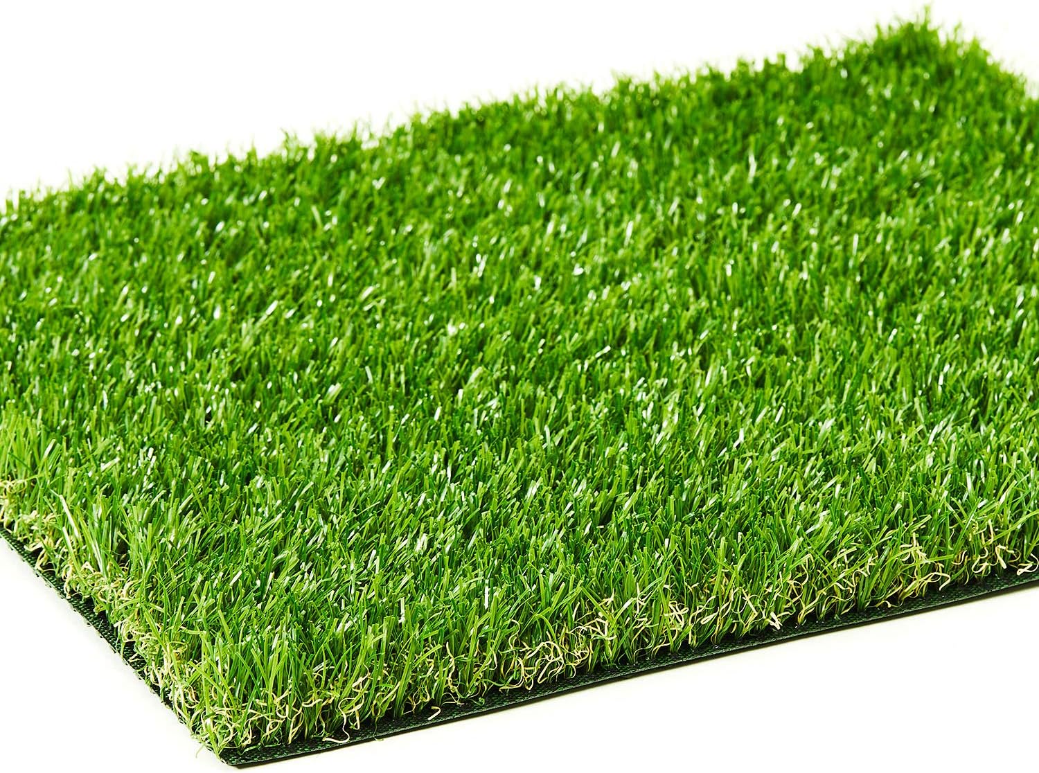 AYOHA Artificial Turf 6' x 12' with Drainage, 1.38 Inch Realistic Fake Grass Rug Indoor Outdoor Lawn Landscape for Garden, Balcony, Patio, Synthetic Grass Mat for Dogs, Customized