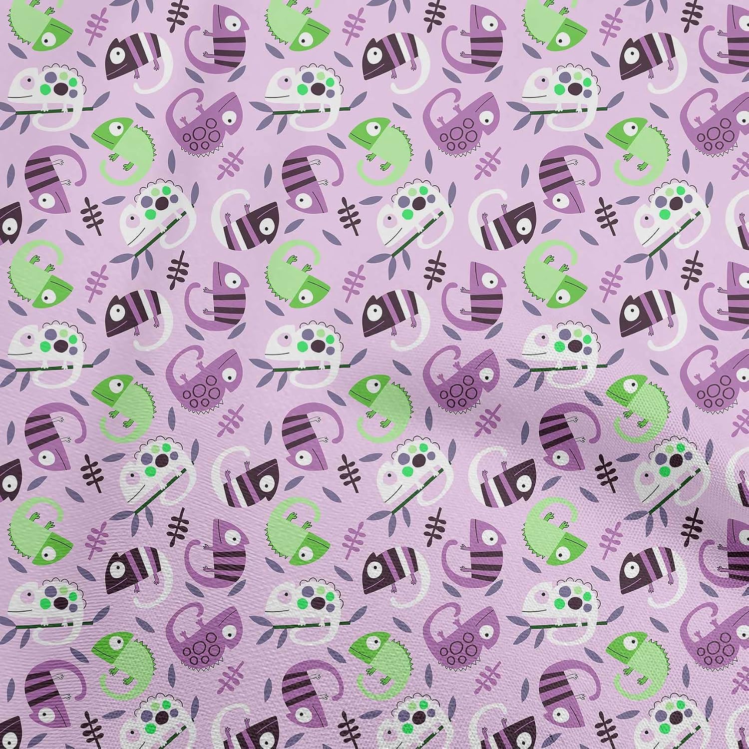 oneOone Cotton Flex Light Mint Green Fabric Kids Animal Quilting Supplies Print Sewing Fabric By The Yard 40 Inch Wide