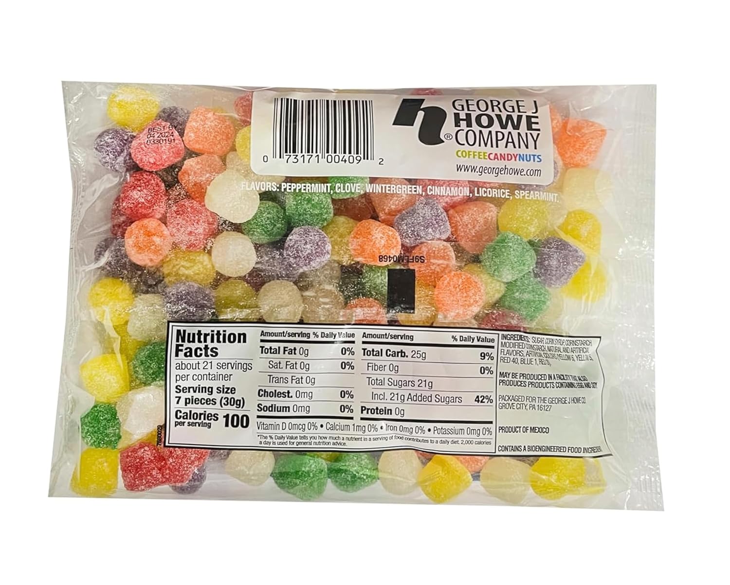 Howe Spice Drops, Chewy Candy, Case of 6